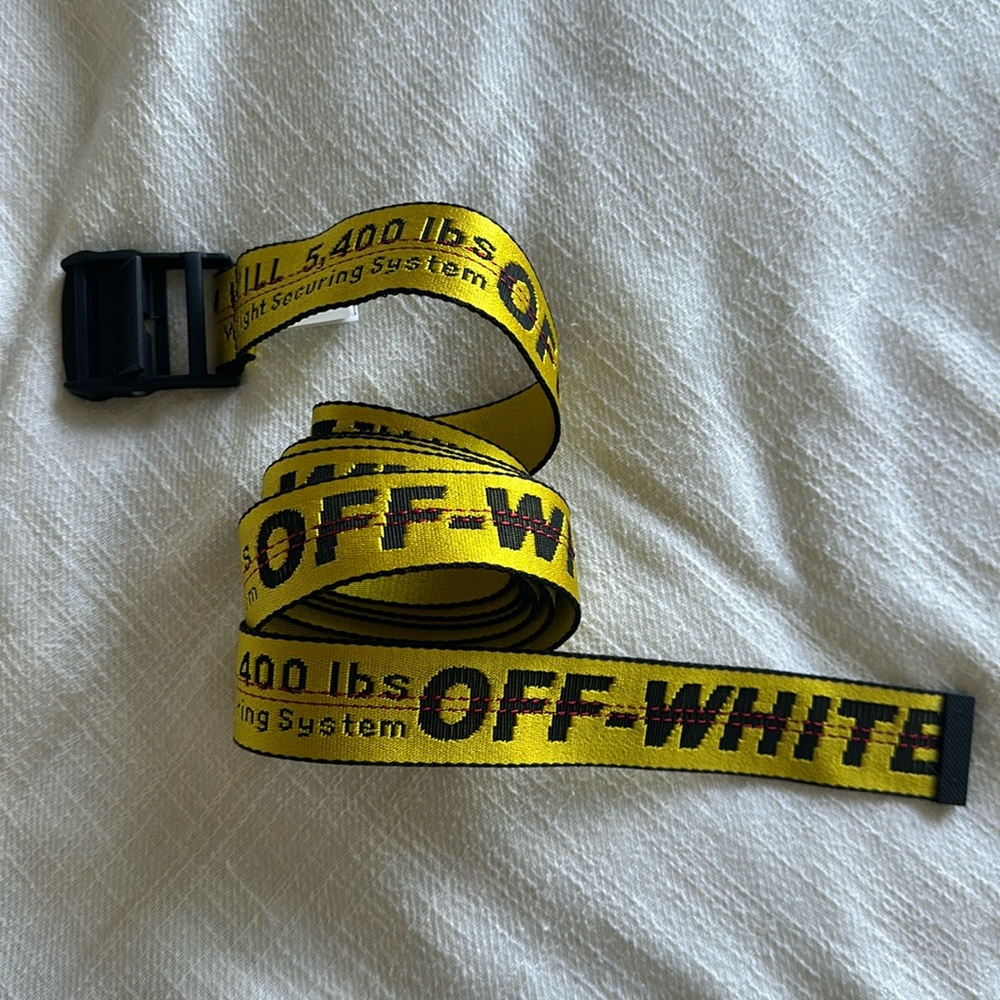 OFF-WHITE NEVER WORN Mini Industrial Web Logo Belt, NEW